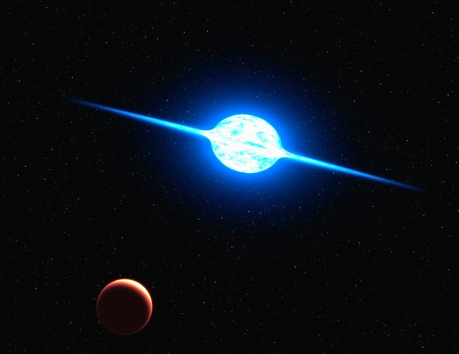 Éclipse baignée d'une lumière bleue dans l'espace